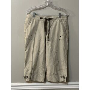 Columbia Arch Cape III Clamdigger Khaki Knee Shorts Capri Women's Small